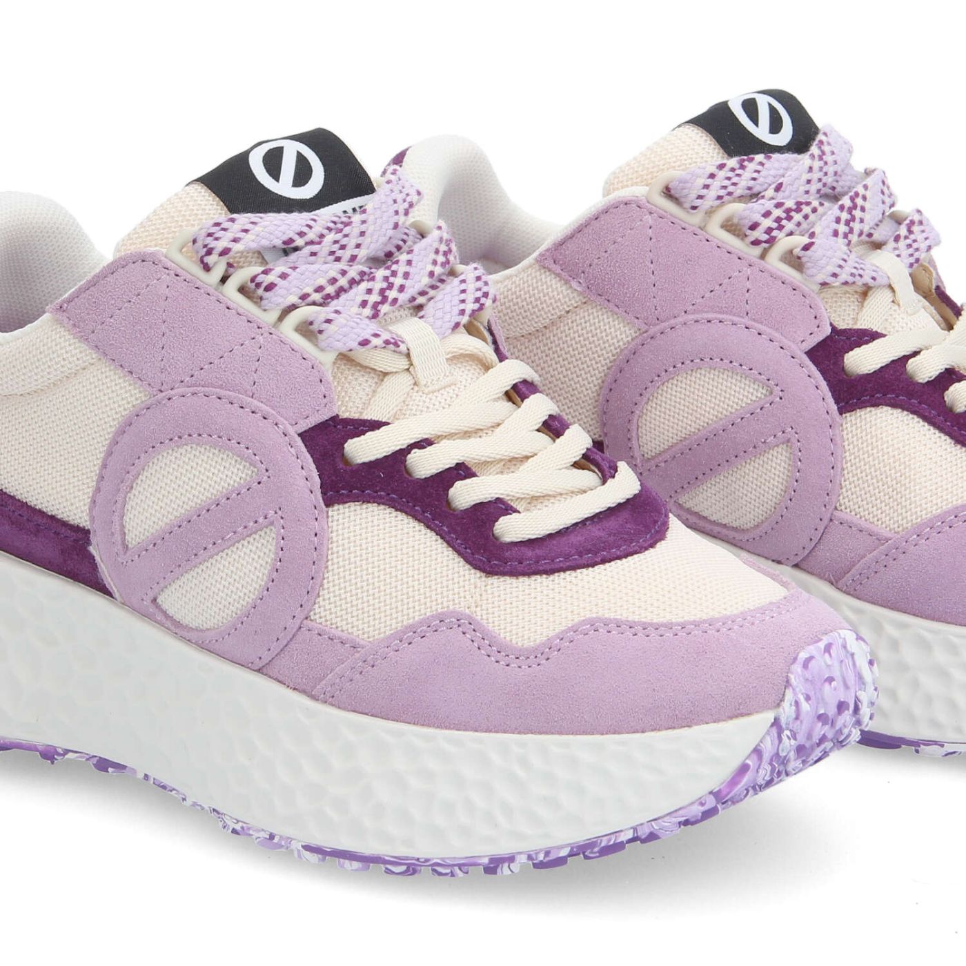 CARTER MILKSHAKE W - SUEDE/KNIT/SUED - LILAS/BLANC CASSE/VIOLET